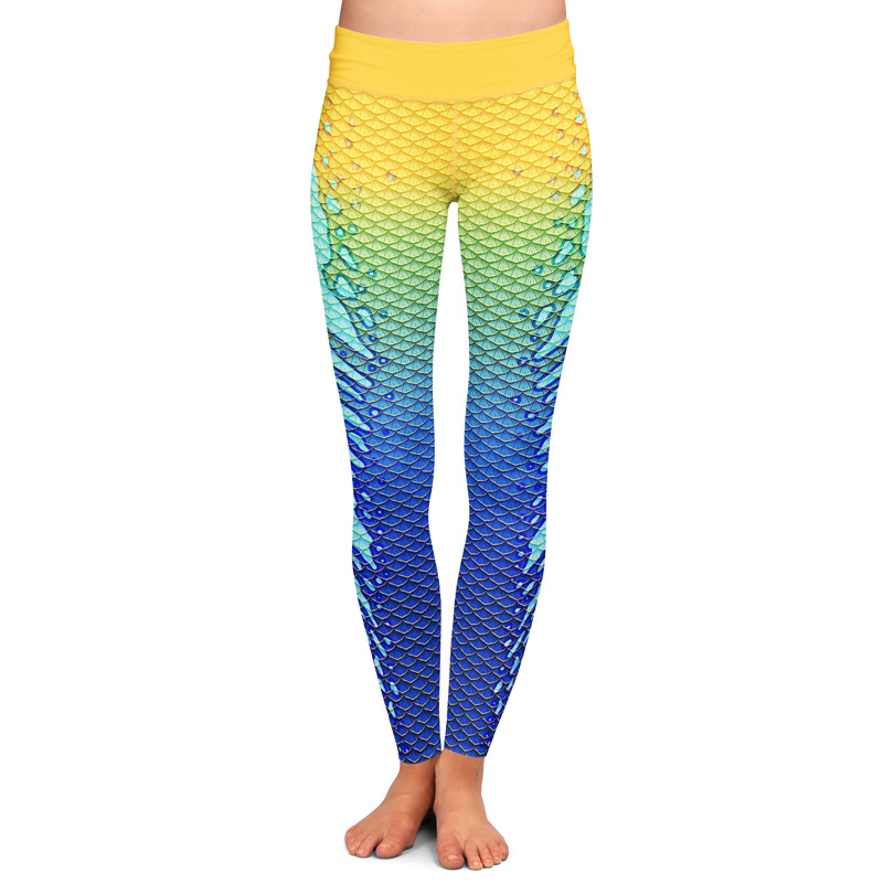 Royal Reefglow Mermaid Scale Leggings